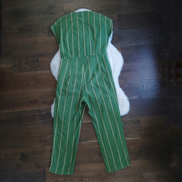Ace&Jig Green Striped Wrap Indian Jumper Jumpsuit - Picture 9 of 11